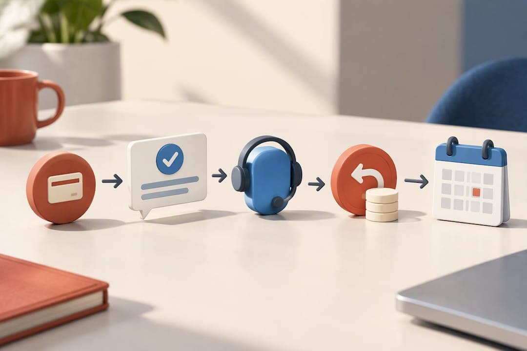 Refund communication loop from payment to statement