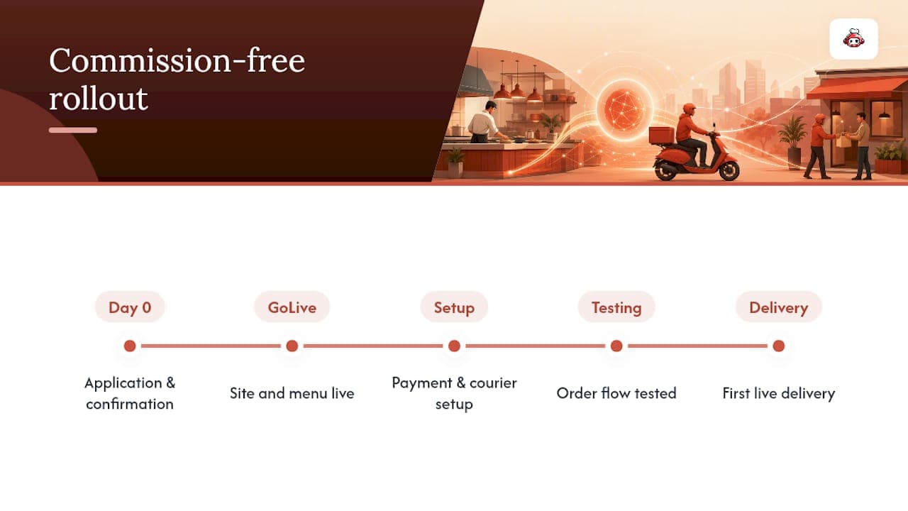 What Does a Commission-Free Delivery Setup Look Like? — overview diagram