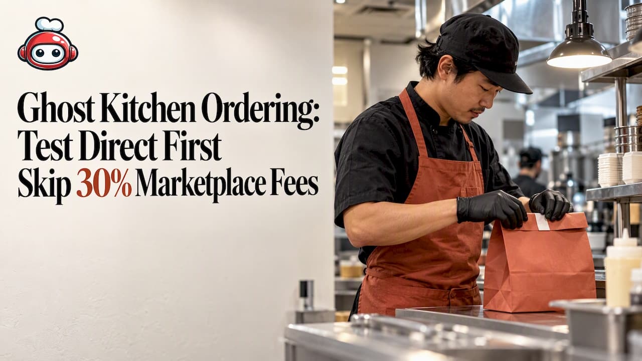Ghost Kitchen Ordering: Test Direct First, Skip 30% Marketplace Fees